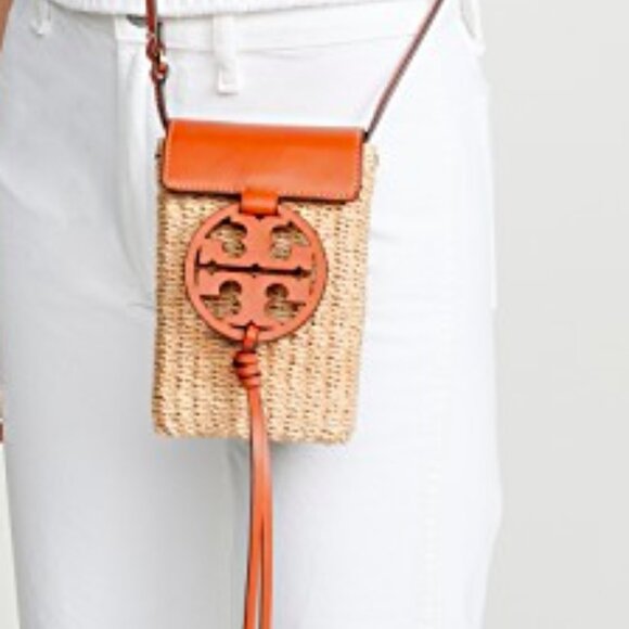 Tory Burch Miller Straw Phone Crossbody - Picture 4 of 4
